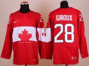 Wholesale Cheap Olympic 2014 CA. #28 Claude Giroux Red Stitched NHL Jersey