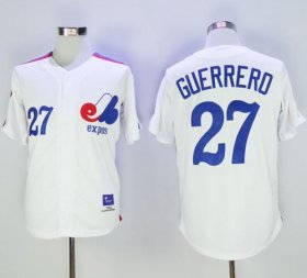 Wholesale Cheap Mitchell And Ness Expos #27 Vladimir Guerrero White Throwback Stitched MLB Jersey