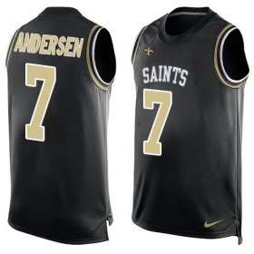 Wholesale Cheap Nike Saints #7 Morten Andersen Black Team Color Men\'s Stitched NFL Limited Tank Top Jersey