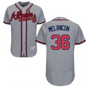 Wholesale Cheap Braves #36 Mark Melancon Grey Flexbase Authentic Collection Stitched MLB Jersey