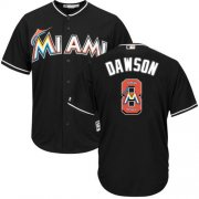Wholesale Cheap marlins #8 Andre Dawson Black Team Logo Fashion Stitched MLB Jersey