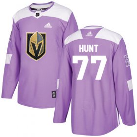 Wholesale Cheap Adidas Golden Knights #77 Brad Hunt Purple Authentic Fights Cancer Stitched Youth NHL Jersey