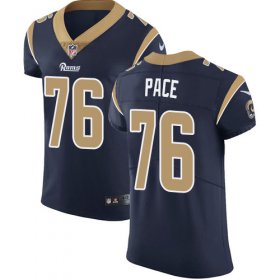 Wholesale Cheap Nike Rams #76 Orlando Pace Navy Blue Team Color Men\'s Stitched NFL Vapor Untouchable Elite Jersey