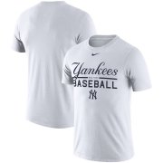 Wholesale Cheap New York Yankees Nike Wordmark Practice Performance T-Shirt White