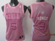 Wholesale Cheap Boston Celtics #9 Rajon Rondo Pink Womens Jersey