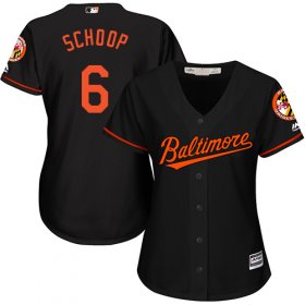 Wholesale Cheap Orioles #6 Jonathan Schoop Black Alternate Women\'s Stitched MLB Jersey