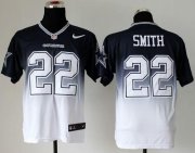 Wholesale Cheap Nike Cowboys #22 Emmitt Smith Navy Blue/White Men's Stitched NFL Elite Fadeaway Fashion Jersey