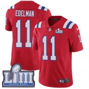 Wholesale Cheap Nike Patriots #11 Julian Edelman Red Alternate Super Bowl LIII Bound Men's Stitched NFL Vapor Untouchable Limited Jersey