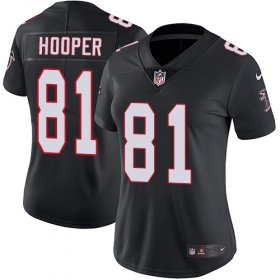 Wholesale Cheap Nike Falcons #81 Austin Hooper Black Alternate Women\'s Stitched NFL Vapor Untouchable Limited Jersey