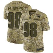 Wholesale Cheap Nike Patriots #98 Trey Flowers Camo Men's Stitched NFL Limited 2018 Salute To Service Jersey