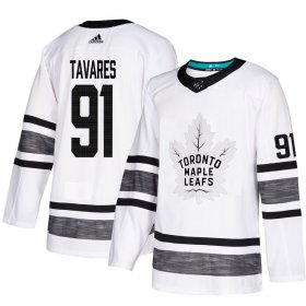 Wholesale Cheap Adidas Maple Leafs #91 John Tavares White Authentic 2019 All-Star Stitched NHL Jersey