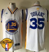 Wholesale Cheap Men's Warriors #35 Kevin Durant White Home 2017 The Finals Patch Stitched NBA Jersey