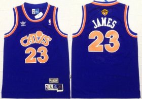 Cheap Youth Cleveland Cavaliers #23 LeBron James Blue Throwback 2016 The NBA Finals Patch Jersey