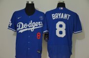 Wholesale Cheap Los Angeles Dodgers #8 Kobe Bryant Men's Nike Royal Authentic KB Patch MLB Jersey