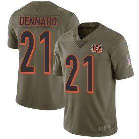 Wholesale Cheap Nike Bengals #21 Darqueze Dennard Olive Men\'s Stitched NFL Limited 2017 Salute To Service Jersey
