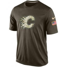 Wholesale Cheap Men\'s Calgary Flames Salute To Service Nike Dri-FIT T-Shirt