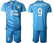 Wholesale Cheap Men 2020-2021 club Olympique de Marseille away 9 blue Soccer Jerseys