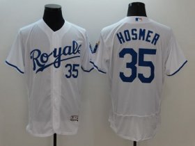 Wholesale Cheap Royals #35 Eric Hosmer White Flexbase Authentic Collection Stitched MLB Jersey