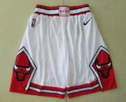 Wholesale Cheap Men's Chicago Bulls White 2019 Nike Swingman Stitched NBA Shorts