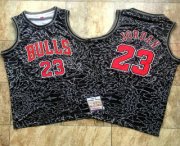 Wholesale Cheap Men's Chicago Bulls #23 Michael Jordan 1996-97 Black Split Hardwood Classics Soul AU Throwback Jersey