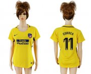 Wholesale Cheap Women's Atletico Madrid #11 Correa Away Soccer Club Jersey