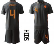 Wholesale Cheap 2021 European Cup Netherlands away Youth 4 soccer jerseys