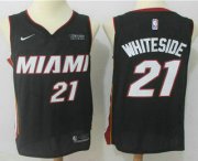 Wholesale Cheap Men's Miami Heat #21 Hassan Whiteside Black 2017-2018 Nike Swingman Ultimate Software Stitched NBA Jersey