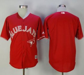 Wholesale Cheap Blue Jays Blank Red New Cool Base Canada Day Stitched MLB Jersey