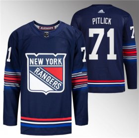 Cheap Men\'s New York Rangers #71 Tyler Pitlick Navy Stitched Jersey