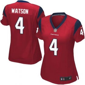 Wholesale Cheap Nike Texans #4 Deshaun Watson Red Alternate Women\'s Stitched NFL Elite Jersey