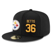 Wholesale Cheap Pittsburgh Steelers #36 Jerome Bettis Snapback Cap NFL Player Black with Gold Number Stitched Hat