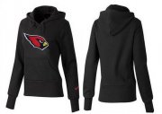 Wholesale Cheap Women's Arizona Cardinals Logo Pullover Hoodie Black