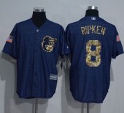 Wholesale Cheap Orioles #8 Cal Ripken Denim Blue Salute to Service Stitched MLB Jersey