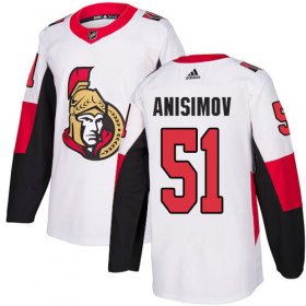 Wholesale Cheap Adidas Senators #51 Artem Anisimov White Road Authentic Stitched Youth NHL Jersey