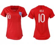 Wholesale Cheap Women's England #10 Dele Away Soccer Country Jersey