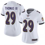 Wholesale Cheap Nike Ravens #29 Earl Thomas III White Women's Stitched NFL Vapor Untouchable Limited Jersey