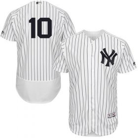 Wholesale Cheap Yankees #10 Phil Rizzuto White Strip Flexbase Authentic Collection Stitched MLB Jersey