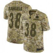Wholesale Cheap Nike Steelers #38 Jaylen Samuels Camo Men's Stitched NFL Limited 2018 Salute to Service Jersey