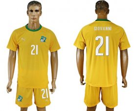 Wholesale Cheap Cote d\'lvoire #21 Giovanni Home Soccer Country Jersey