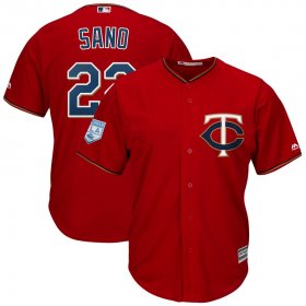 Wholesale Cheap Twins #22 Miguel Sano Red 2019 Spring Training Cool Base Stitched MLB Jersey
