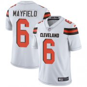 Wholesale Cheap Nike Browns #6 Baker Mayfield White Youth Stitched NFL Vapor Untouchable Limited Jersey
