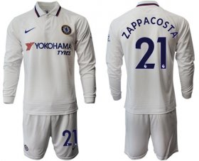 Wholesale Cheap Chelsea #21 Zappa Costa Away Long Sleeves Soccer Club Jersey