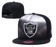 Wholesale Cheap Raiders Team Logo Black Adjustable Leather Hat TX