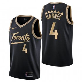 Wholesale Cheap Men\'s Toronto Raptors #4 Scottie Barnes City Edition Black Jersey