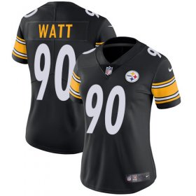 Wholesale Cheap Nike Steelers #90 T. J. Watt Black Team Color Women\'s Stitched NFL Vapor Untouchable Limited Jersey