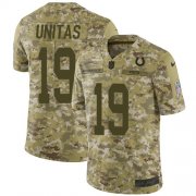 Wholesale Cheap Nike Colts #19 Johnny Unitas Camo Men's Stitched NFL Limited 2018 Salute To Service Jersey