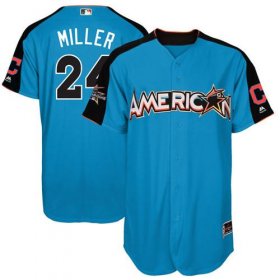 Wholesale Cheap Indians #24 Andrew Miller Blue 2017 All-Star American League Stitched Youth MLB Jersey