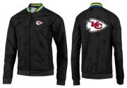 Wholesale Cheap NFL Kansas City Chiefs Team Logo Jacket Black_4