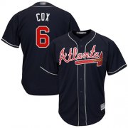Wholesale Cheap Braves #6 Bobby Cox Navy Blue Cool Base Stitched Youth MLB Jersey