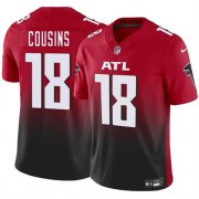 Cheap Men's Atlanta Falcons #18 Kirk Cousins Red Black 2023 F.U.S.E. Vapor Untouchable Limited Football Stitched Jersey